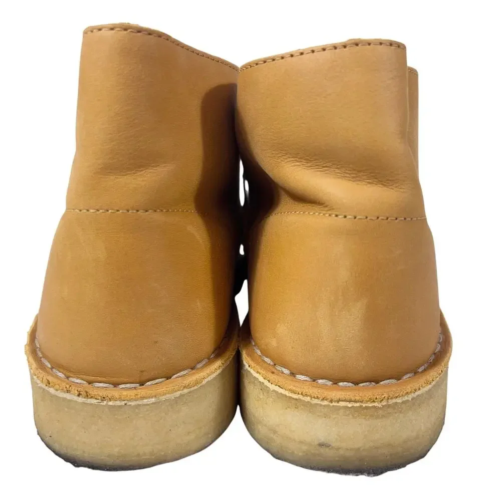 Men's Tan Leather Chukka Boots - Classic Lace-Up